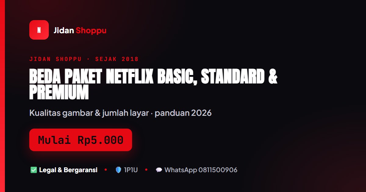 Beda Paket Netflix Basic, Standard & Premium (2026)