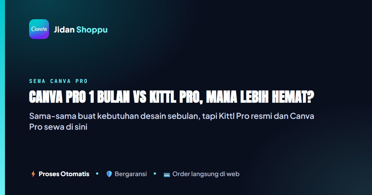 Canva Pro 1 Bulan vs Kittl Pro: Mana Lebih Hemat Desain...