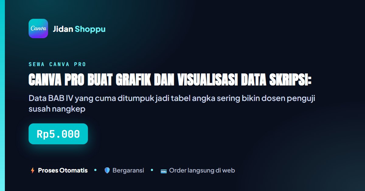 Kartu ringkas Canva Pro buat Grafik dan Visualisasi Data Skripsi: Pakai Fitur Charts Sebelum Sidang — Jidan Shoppu