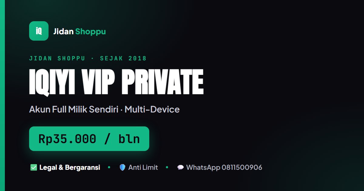Kartu ringkas iQIYI VIP Private Akun Sendiri di Jidan Shoppu