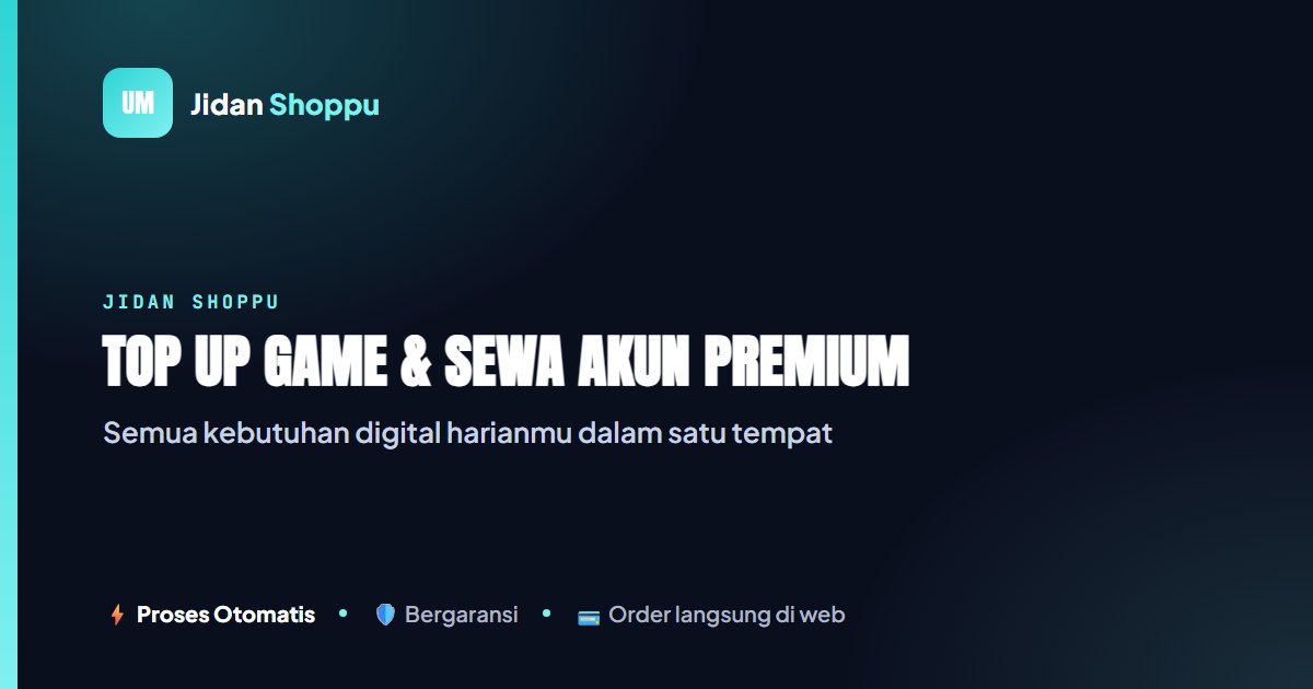 Kartu ringkas Top up game. Sewa akun. Semua dalam satu tempat. di Jidan Shoppu