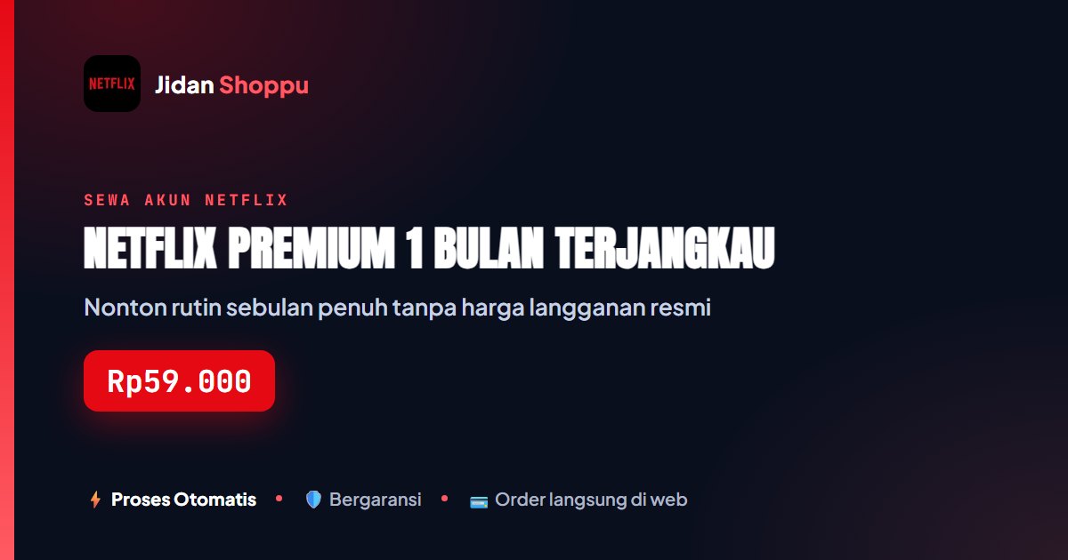 Kartu ringkas Satu bulan, satu ritme nonton. — Rp59.000 di Jidan Shoppu