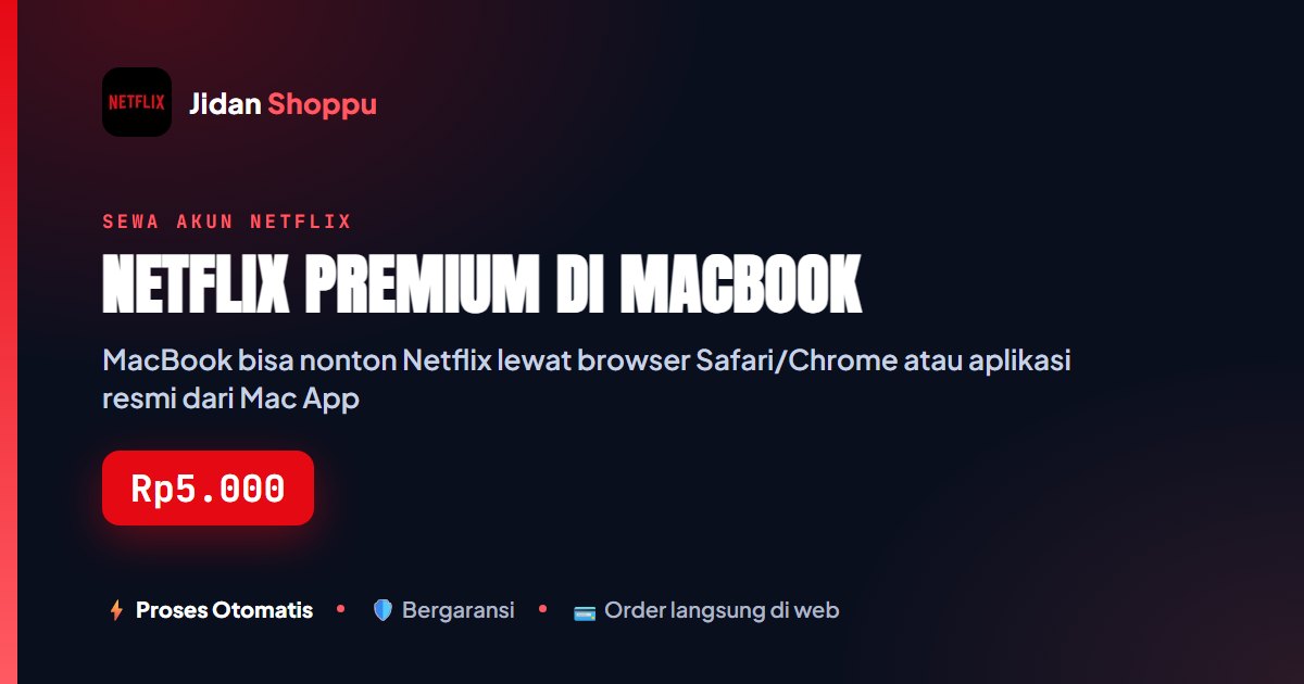 Netflix Premium di MacBook