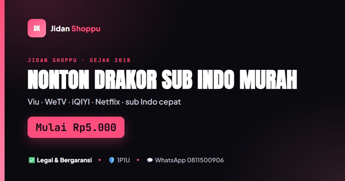 Kartu ringkas Nonton Drakor Sub Indo Murah Mulai Rp5.000 di Jidan Shoppu