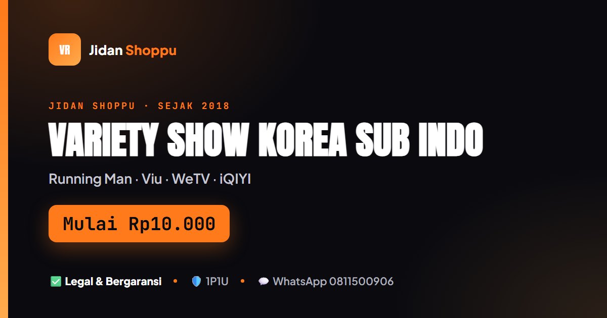 Kartu ringkas Nonton Variety Show Korea Sub Indo Murah di Jidan Shoppu