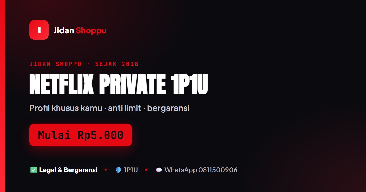 Kartu ringkas Netflix Private 1P1U, Profilmu Sendiri di Jidan Shoppu