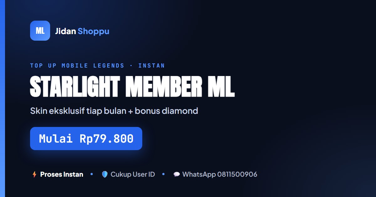 Top Up Starlight Member ML Mulai Rp79.800