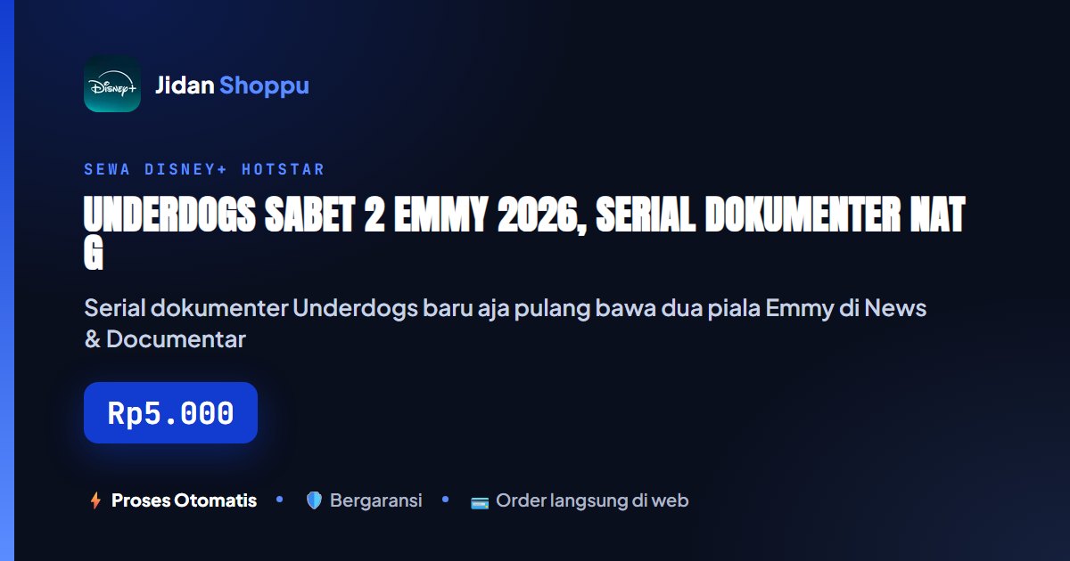 Kartu ringkas Underdogs Sabet 2 Emmy 2026, Serial Dokumenter Nat Geo Narasi Ryan Reynolds — Nonton di Mana? — Jidan Shoppu