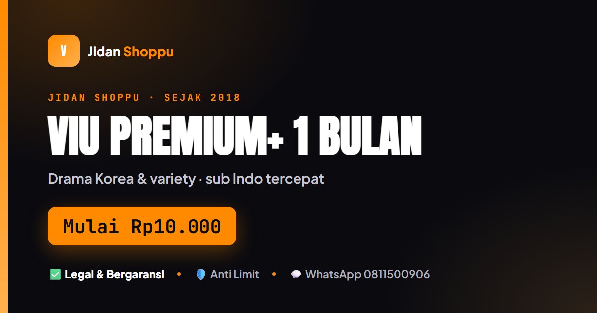 Kartu ringkas Viu Premium+ Mulai Rp10.000 di Jidan Shoppu