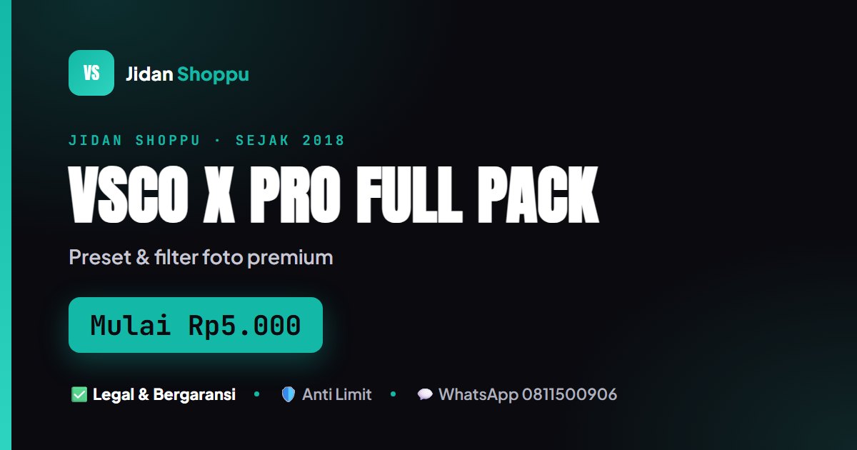 Kartu ringkas VSCO X Pro Mulai Rp5.000 di Jidan Shoppu
