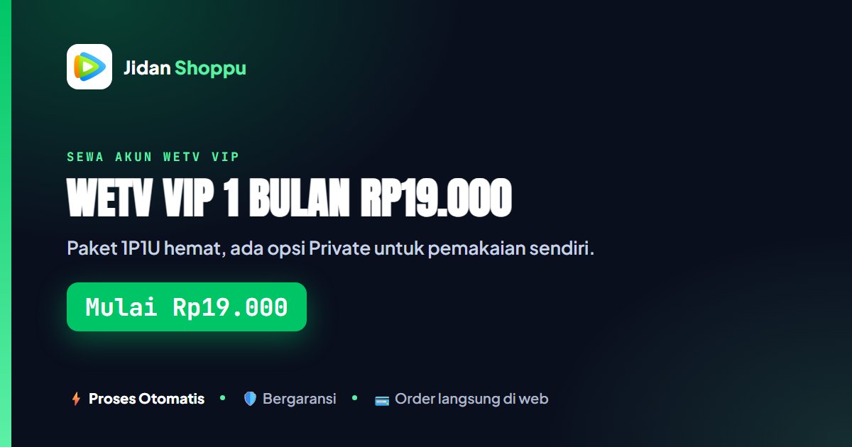 Kartu ringkas Harga entry yang mudah dicek. — Mulai Rp19.000 di Jidan Shoppu