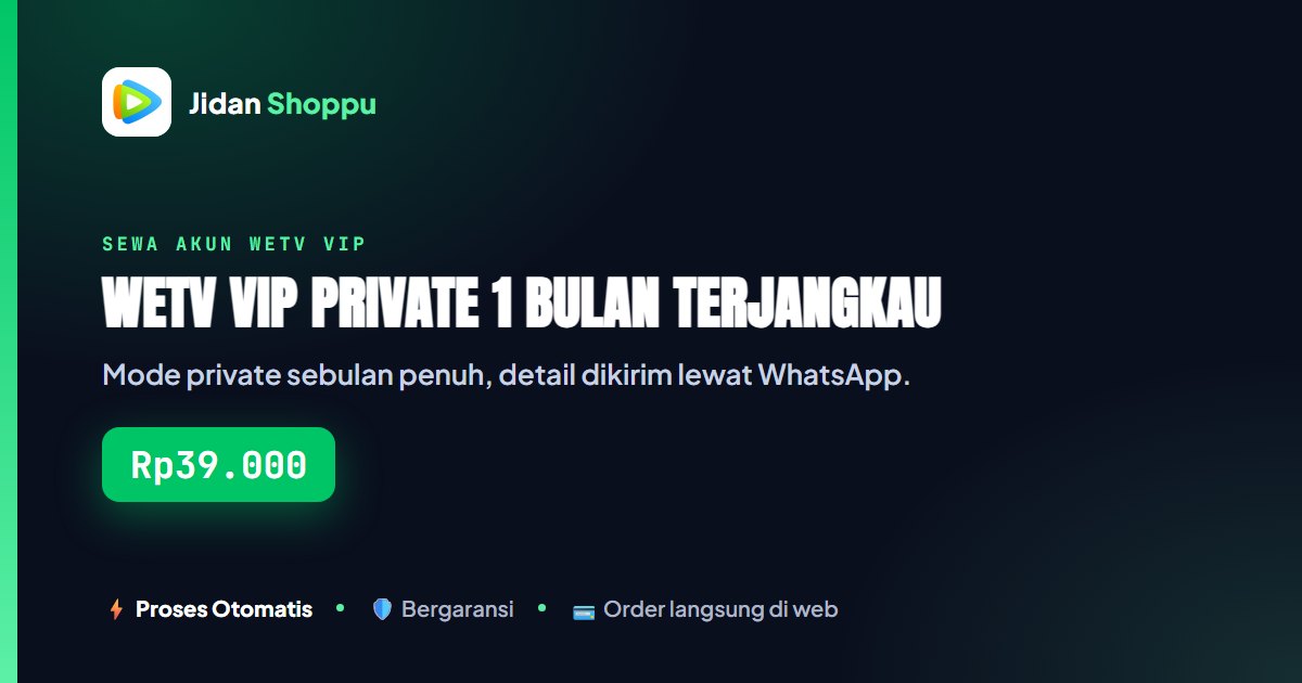 Kartu ringkas Private mode untuk satu bulan. — Rp39.000 di Jidan Shoppu